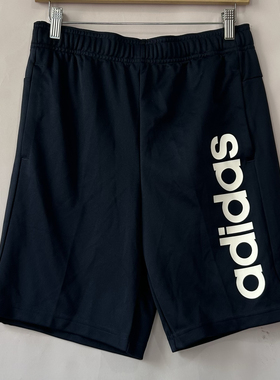 Adidas/阿迪达斯夏季舒适透气藏蓝色字母男款运动系带短裤EI7930