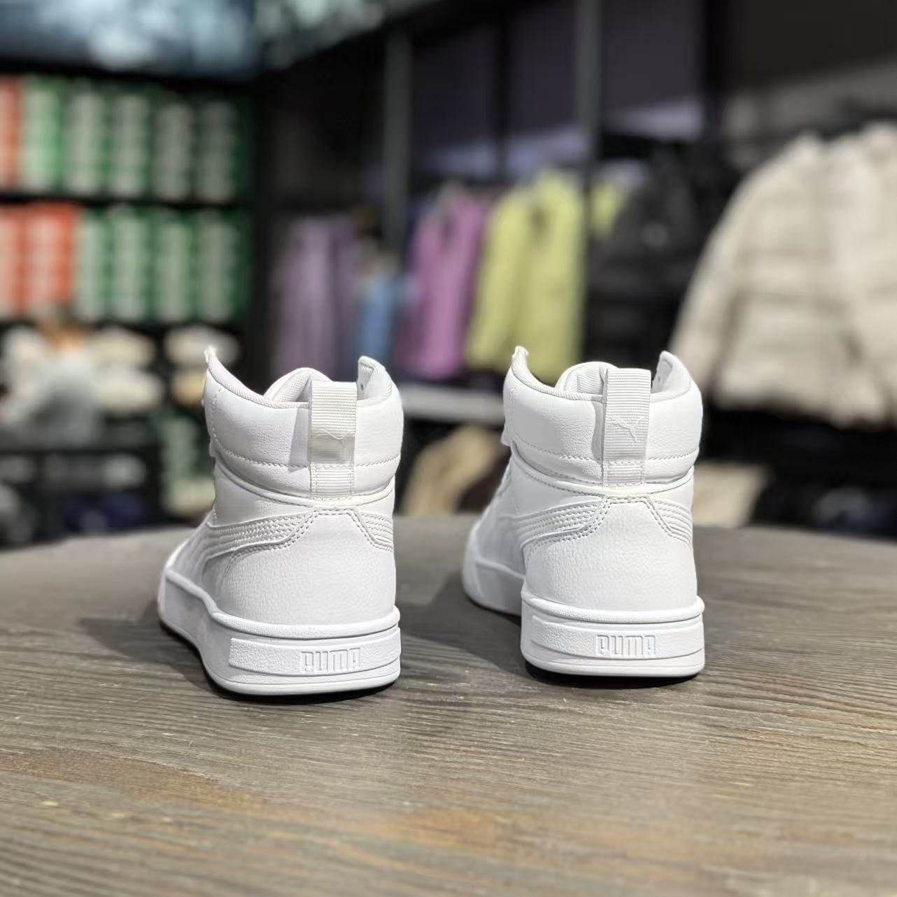 PUMA彪马 男女秋冬款高帮皮质拼色透气厚底运动休闲板鞋 401799