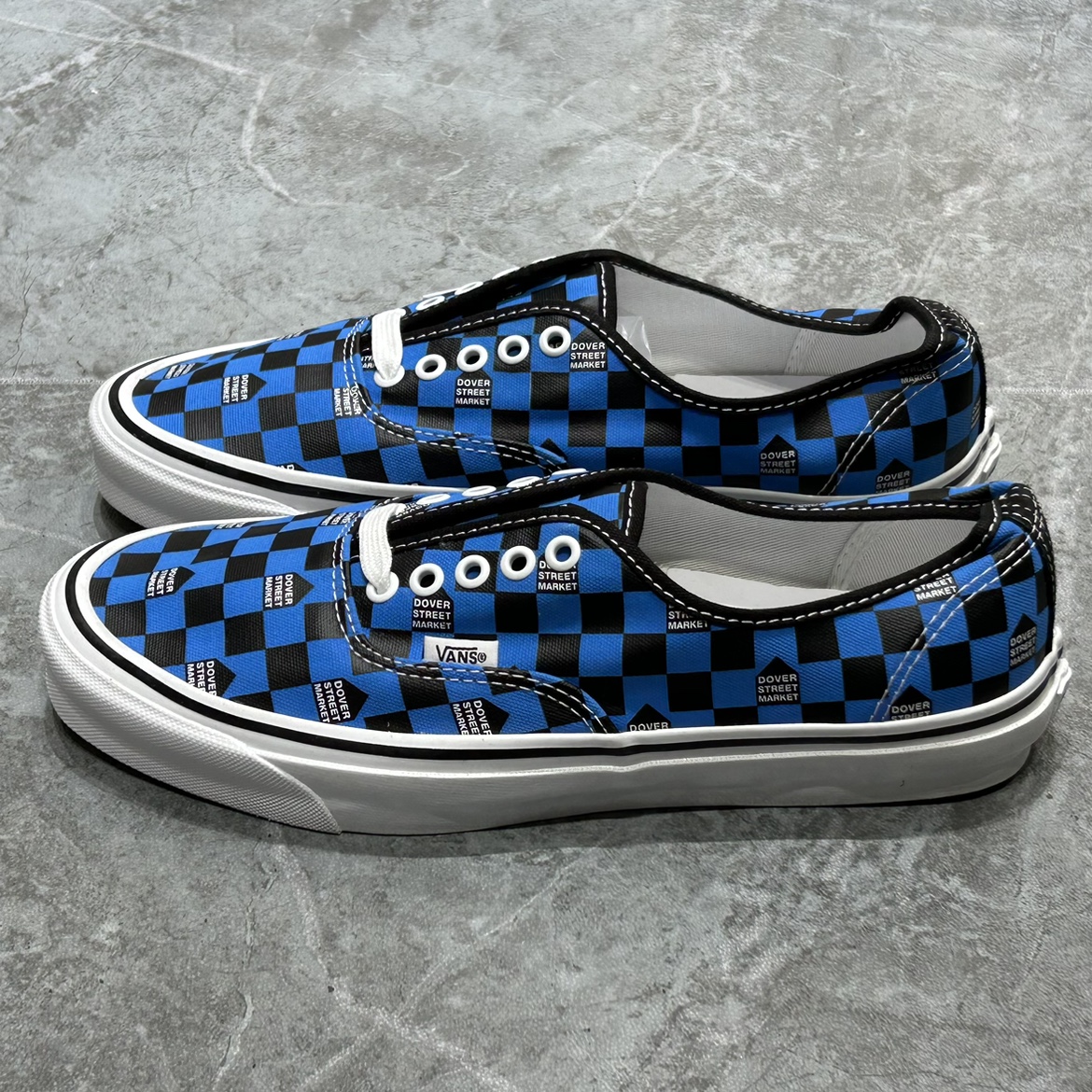 vans authentic男女同款高端OG蓝棋盘格低帮帆布板鞋VN0A4BV95B3