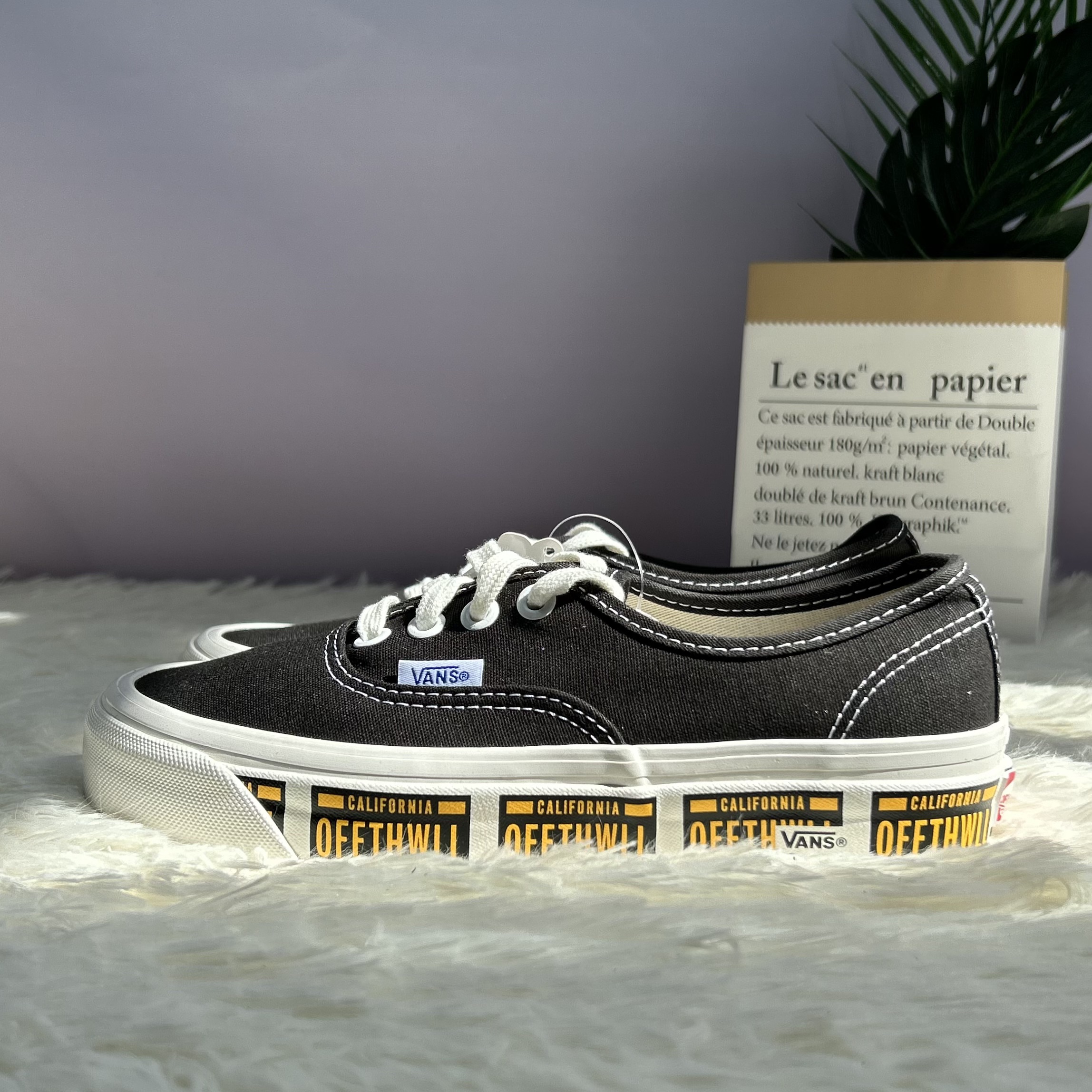 Vans Authentic男女款黑白安纳海姆低帮休闲帆布板鞋VN0A5KX4AXB