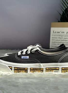 Vans Authentic男女款黑白安纳海姆低帮休闲帆布板鞋VN0A5KX4AXB