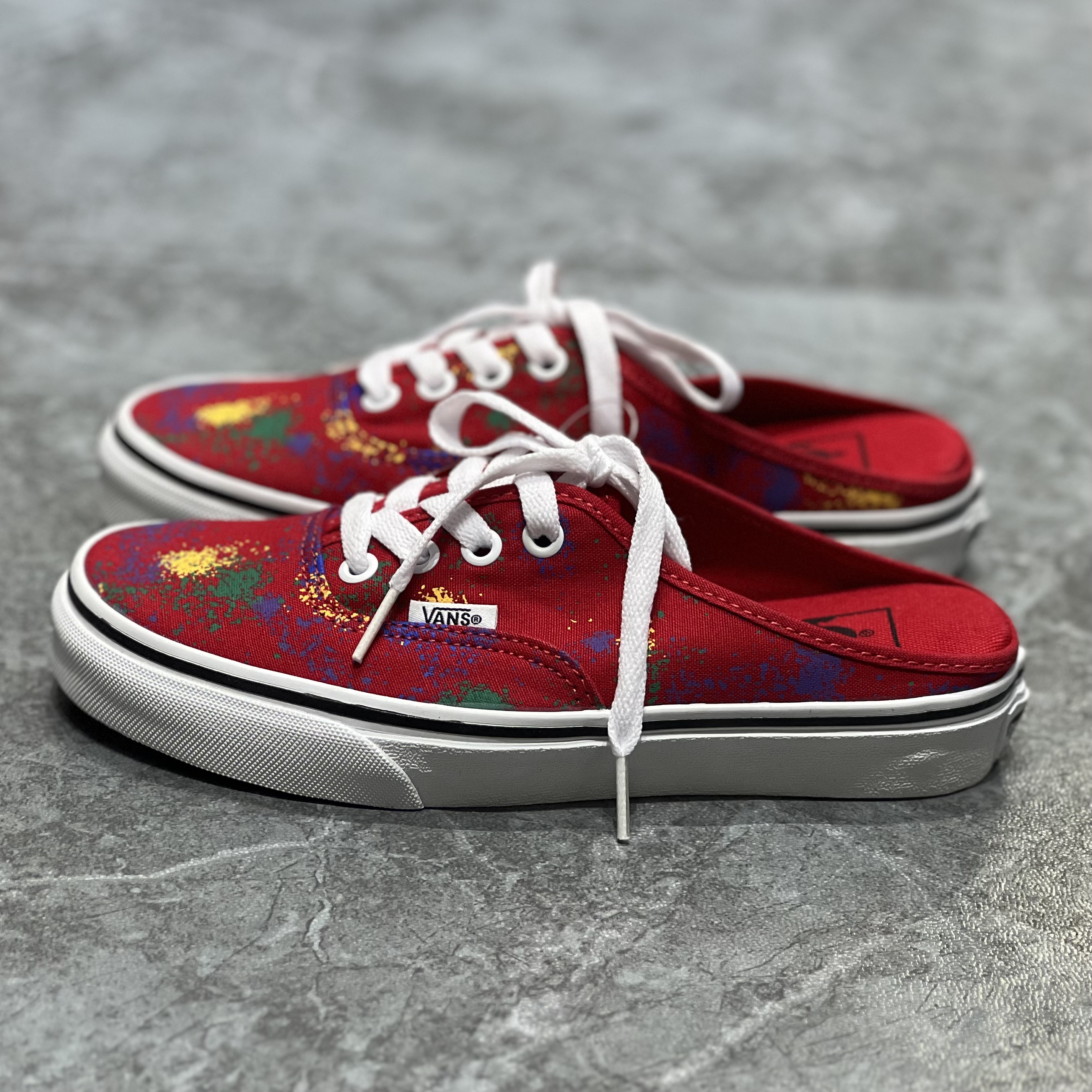 VANS Authentic泼墨印花低帮半托休闲运动帆布板鞋子VN0A54F7AXM