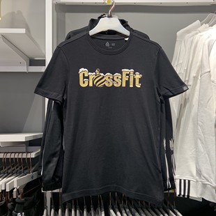 REEBOK/锐步 Crossfit 男子纯棉透气训练健身运动短袖T恤 FJ9492