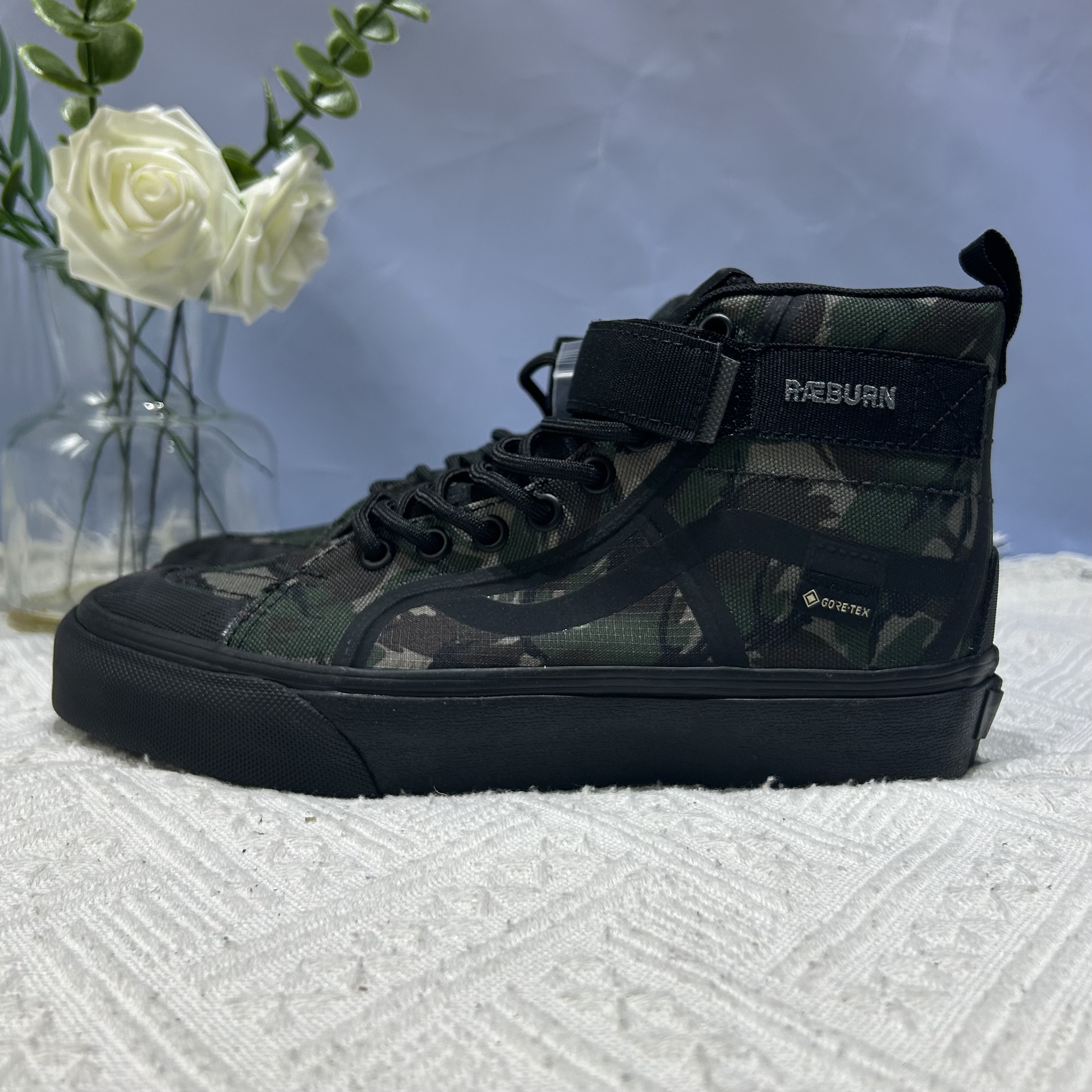 Vans Sk8 Vr3联名款迷彩绿防滑耐磨男女同款高帮板鞋VN0A4BVKCMA