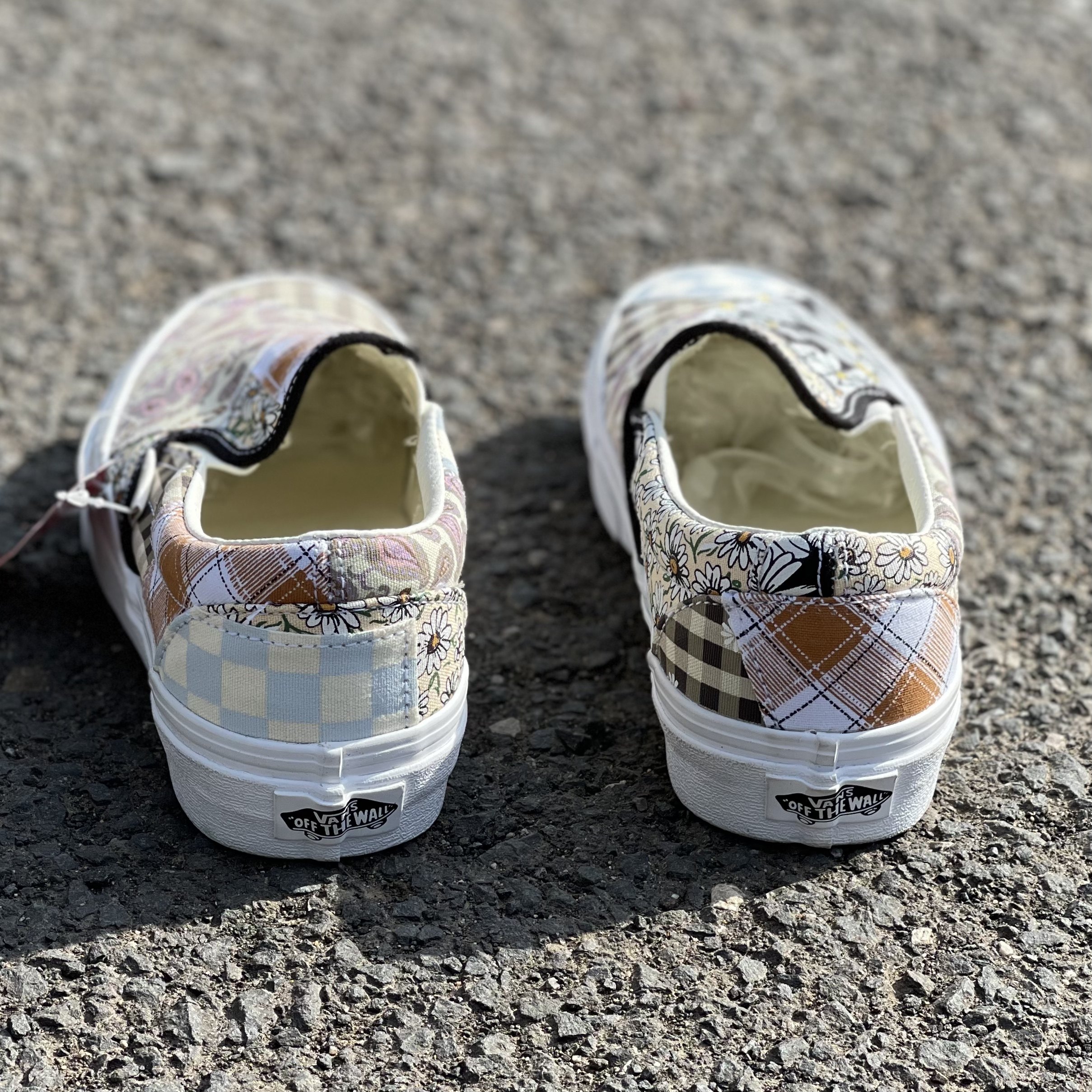 vans不对称slip on一脚蹬小雏菊腰果花男女懒人板鞋子vn0a5ao8420