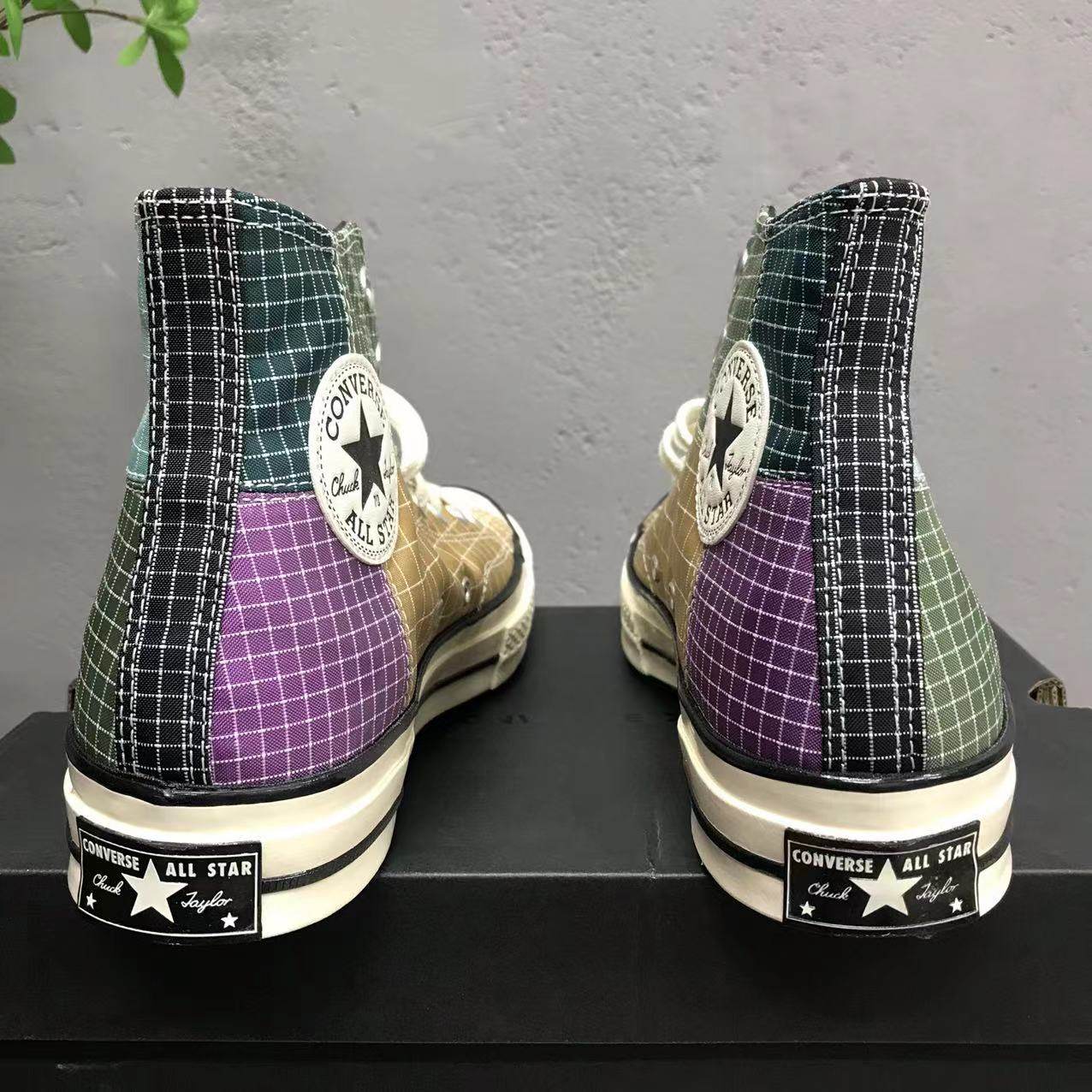 匡威converse 1970s 马嘉祺同款 四色拼接情侣帆布鞋板鞋 166317c