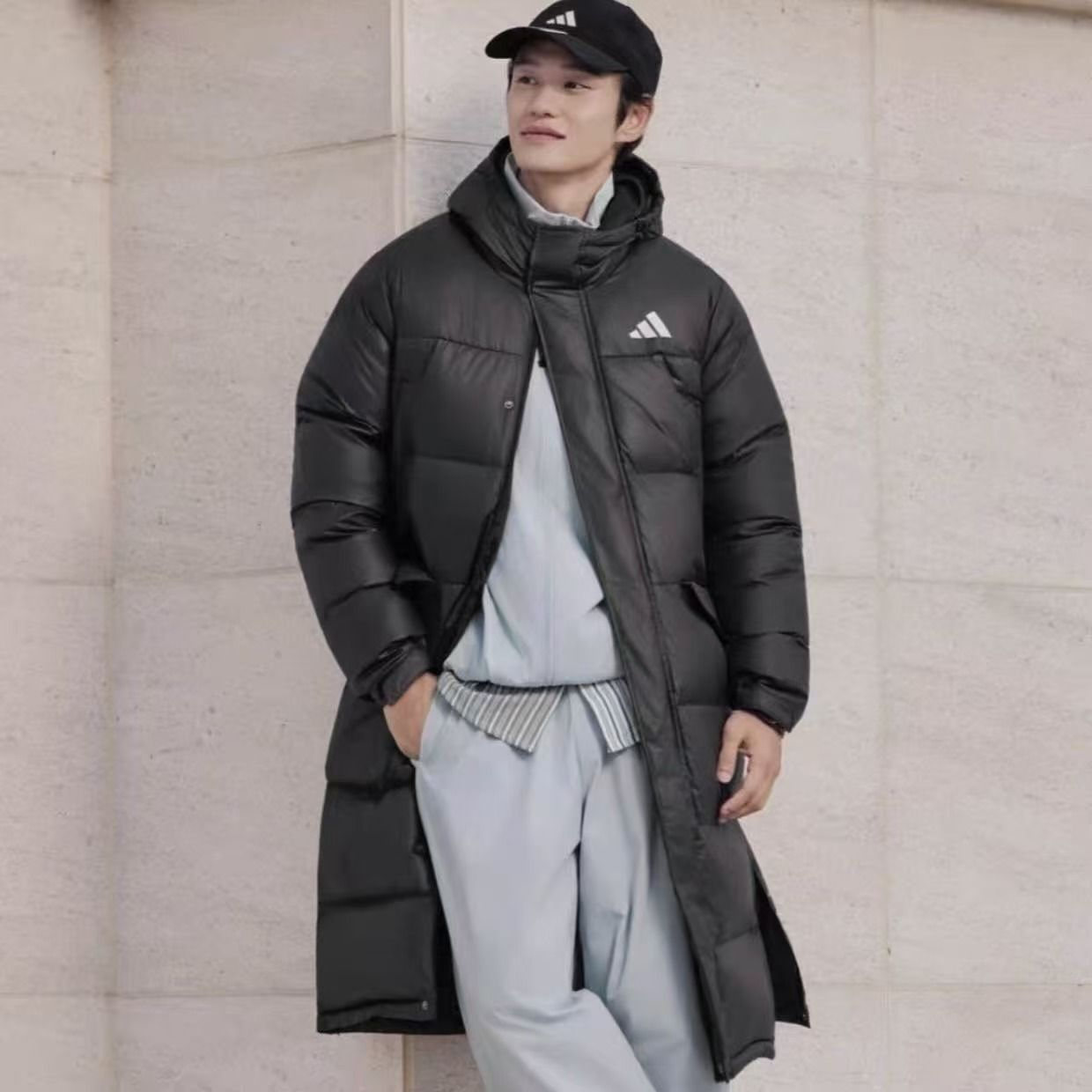 阿迪达斯男装冬季新款运动保暖连帽羽绒服休闲防风长款外套KF2143,运动服/休闲服装,运动羽绒服,淘宝优惠券,粉丝福利购,淘宝优惠卷