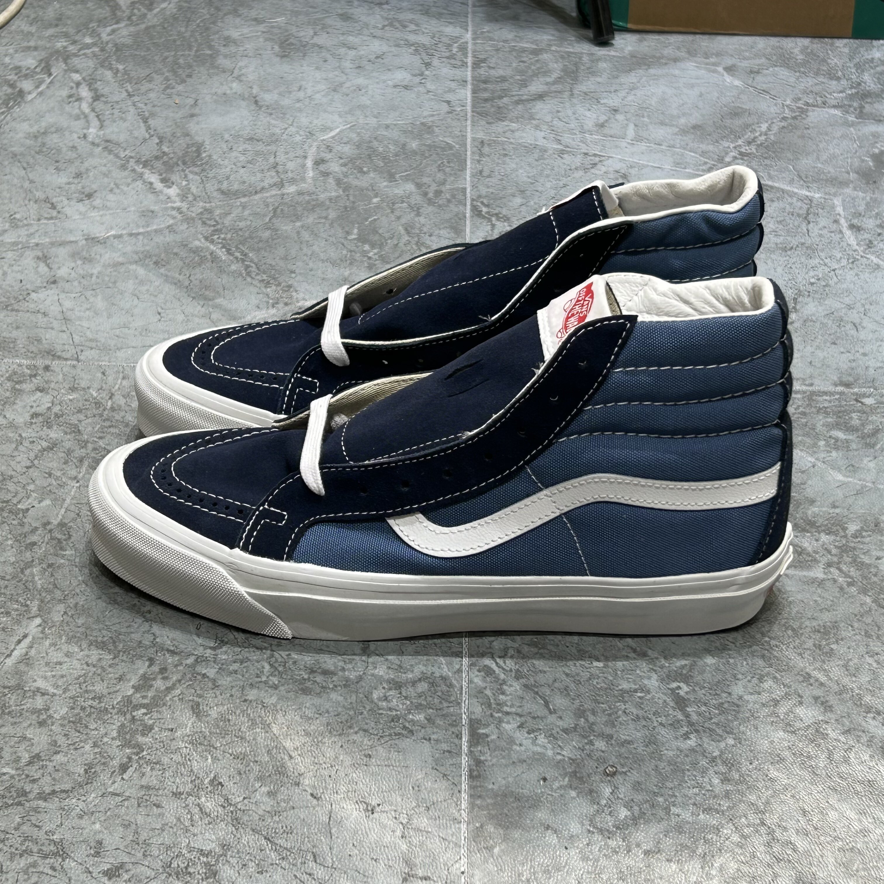 vans sk8 hi 海军蓝og百搭防滑耐磨休闲高帮帆布板鞋vn0a4bvb5oc
