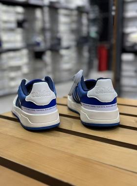 Adidas/阿迪达斯男子正品新款ENTRA低帮透气篮球板鞋小白鞋JS3009