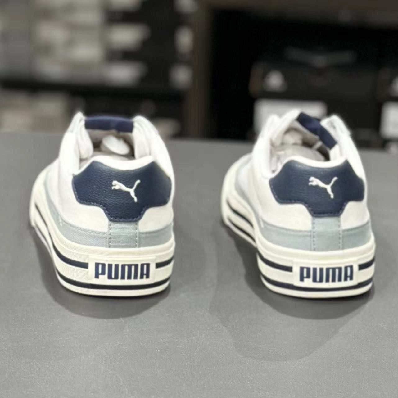 PUMA彪马2024年春夏季情侣款时尚低帮白色帆布休闲运动板鞋395020