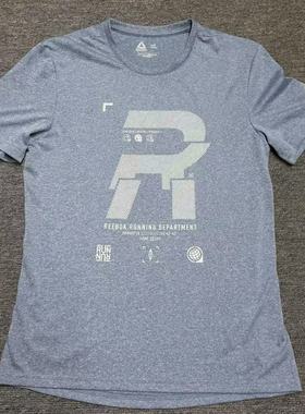 锐步/REEBOK 断码男子3M反光速干透气休闲运动跑步短袖T恤 DN3333