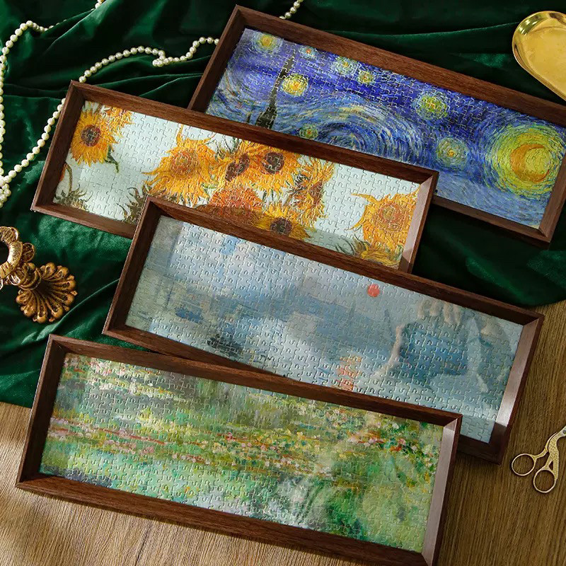 福利～梵高/莫奈油画感夜光拼图摆台（需要自己拼），42.5×15,家居饰品,装饰摆件,淘宝优惠券,粉丝福利购,淘宝优惠卷