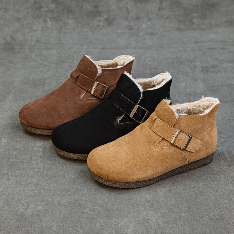 真皮高帮勃肯鞋女冬季新款