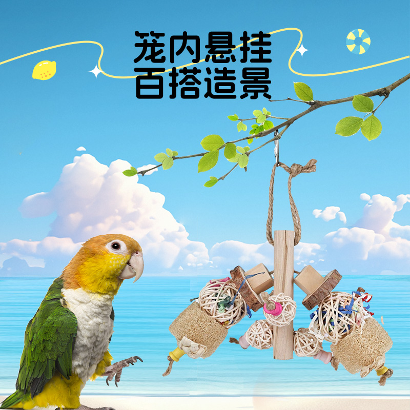新品上市鸟笼玩具啃咬磨嘴耐啃玩