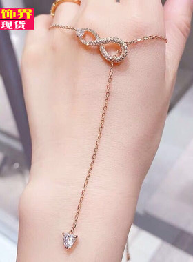 ins欧美永恒流苏项链玫瑰金吊坠