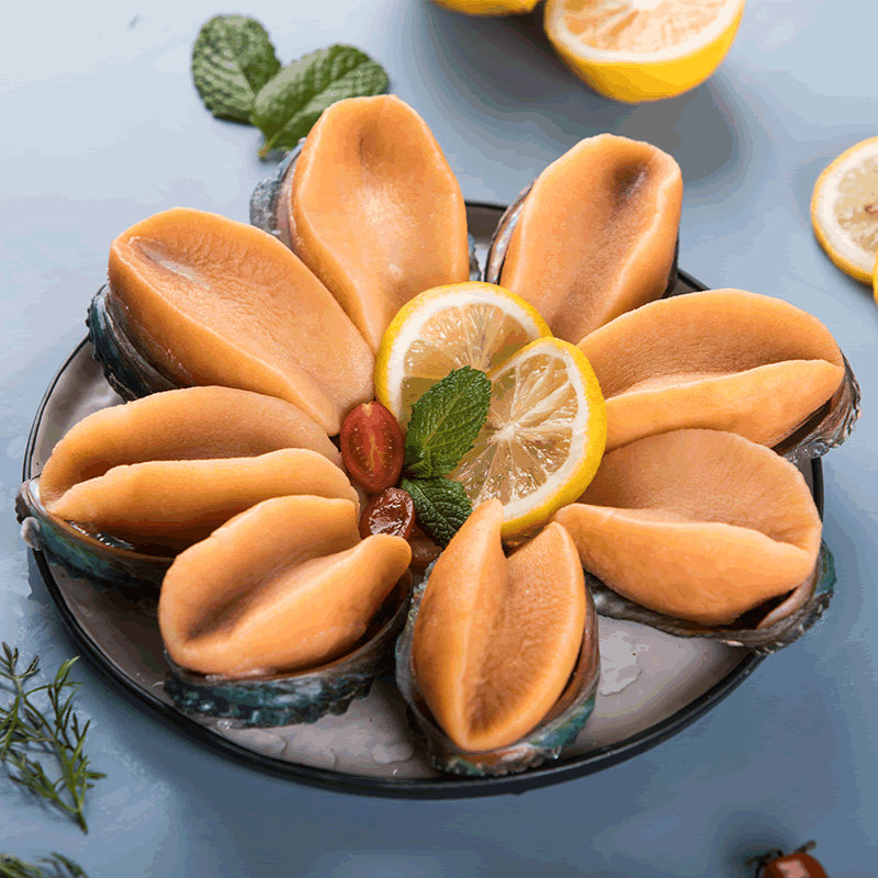 黄金鲍500克6只45包邮金银鲍贝椰子螺去脏木瓜螺海螺澳鲍鱼黑金鲍