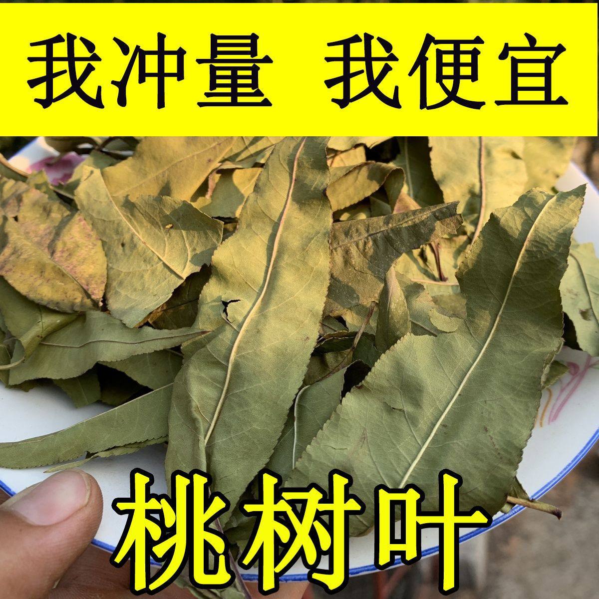 新鲜干桃树叶桃叶泡茶泡脚2025野生中材药房正品旗舰店干桃叶花椒