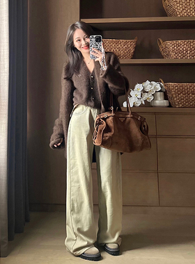 FAN 秋冬新品【老钱气质】1oo%耗牛绒锁温保暖松弛感外套/背心