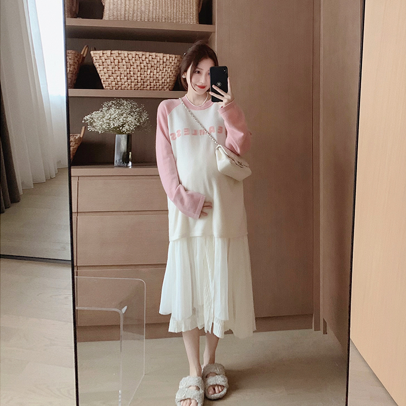 全羊毛套头圆领拼色针织衫