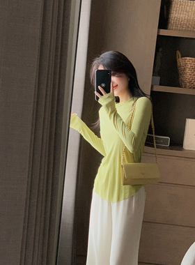 FAN 新品【真丝莱赛尔】 全能打底衫剪裁款超爱SI服多色T恤