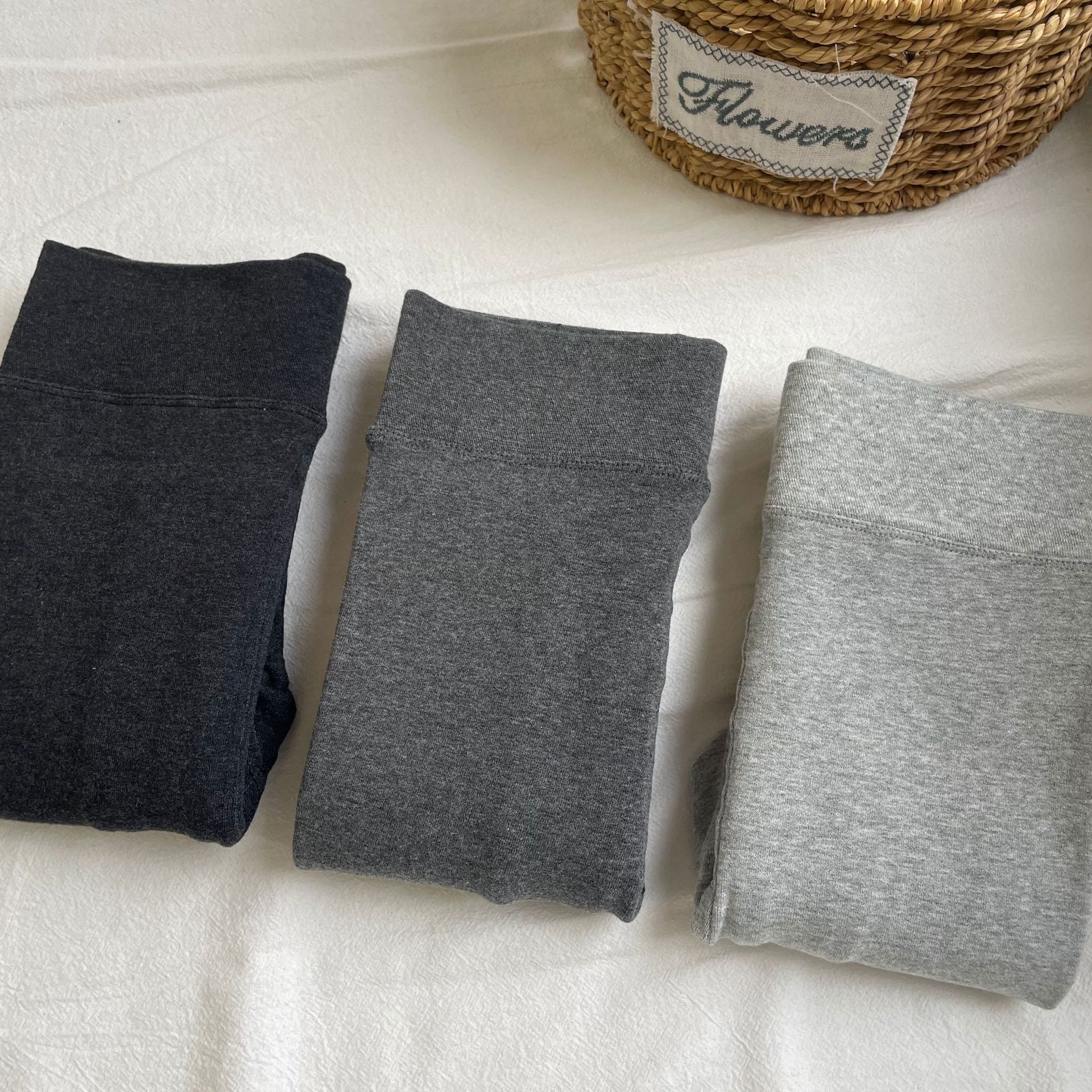 MONA同款打底裤袜子女秋冬棉质平板竖纹日常基础百搭打底裤外穿