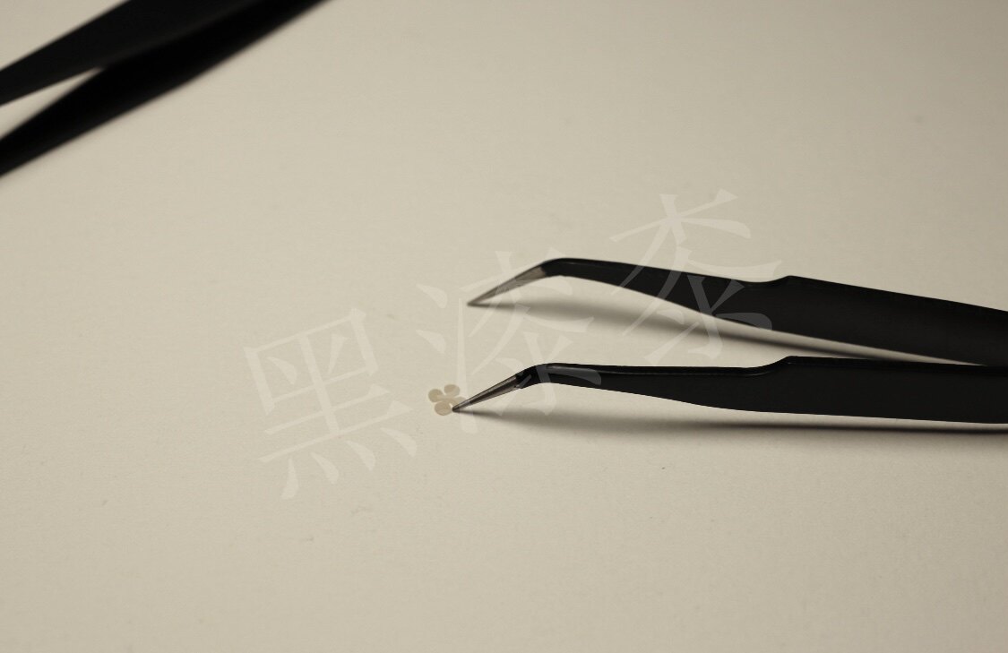 高精度镊子直头型弯头型 漆艺漆器漆画工具黑漆桼