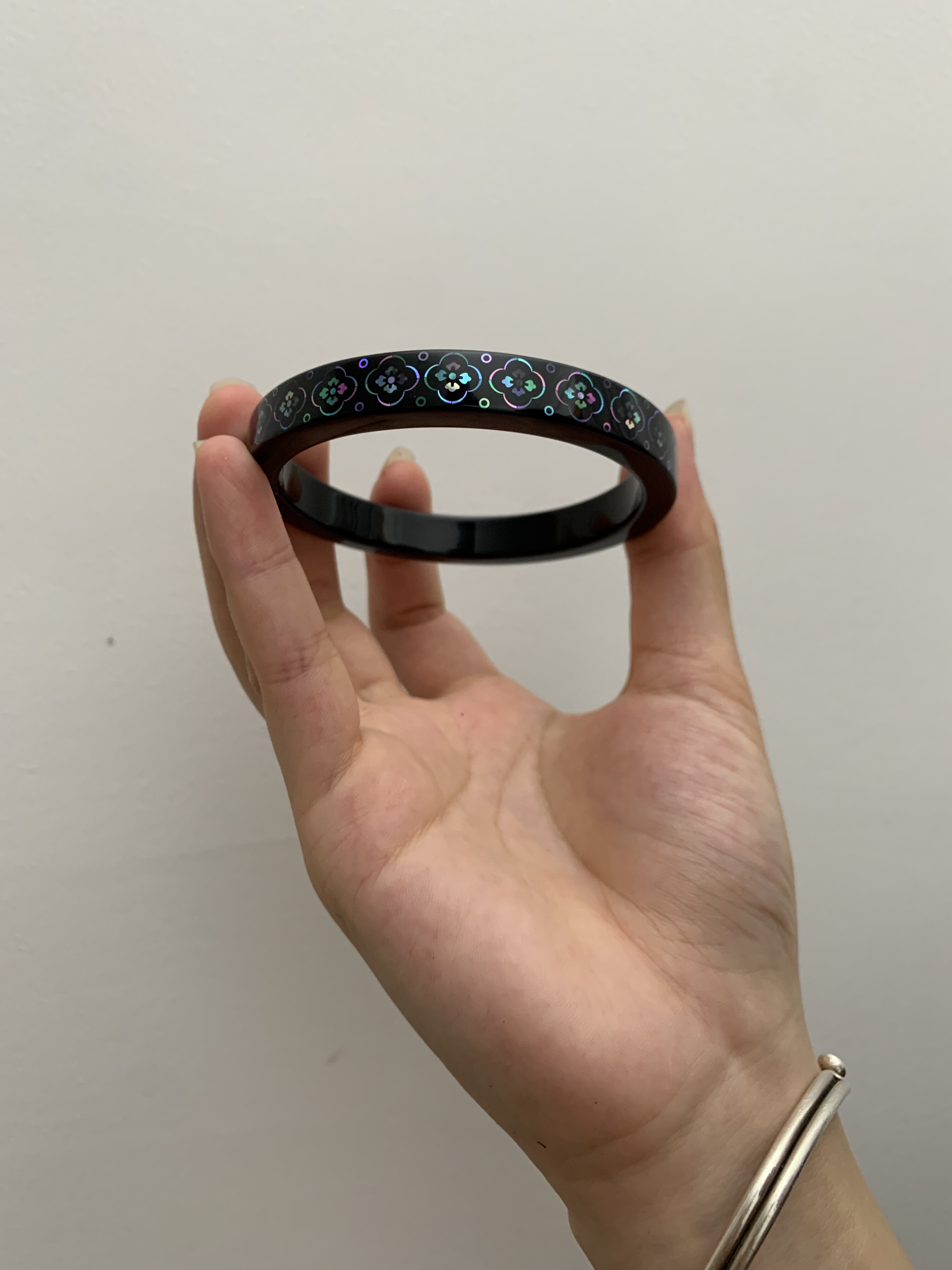 大漆螺钿手镯/复古螺钿手镯/新中式手镯/小花系列