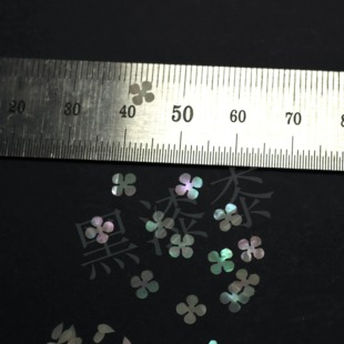 四叶草 5mm直径  黑漆桼大漆漆器镶嵌素材漆画材料