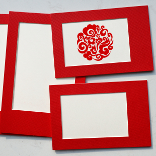 卡纸相框简易画框剪纸窗花卡通漫画插画手工纸画相框贴墙支持定制