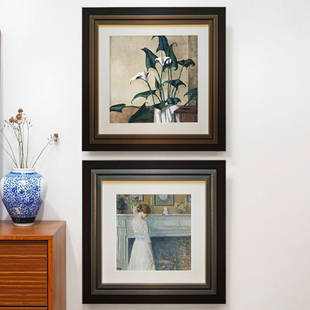 以琳画框中古风挂墙画框实木字画水彩油画相框国中式国风复古相框