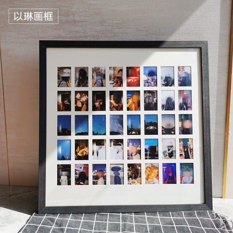 以琳画框相框油画棒画宫格洗照片长方100张爱情成长纪念礼物挂墙