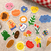 韩国ins风可爱小熊卡通动物贴纸手账素材DIY手机相片装 饰手帐贴画