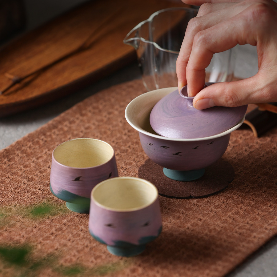 原创景德镇粗陶意境美功夫茶具
