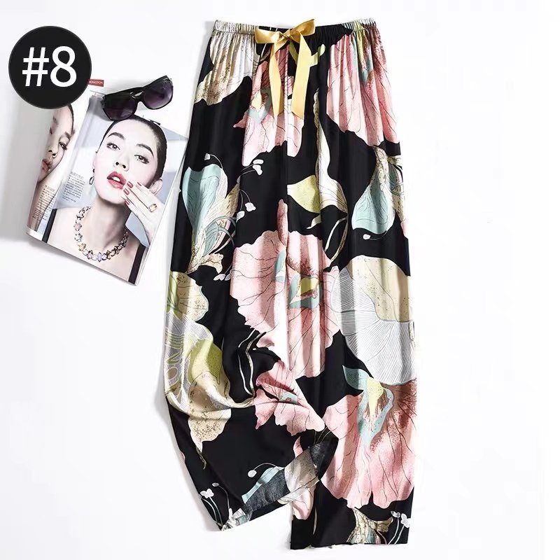 100%棉绸睡裤女简约阔腿裤可外穿高档女士纯棉绸裤印花防蚊家居服,女士内衣/男士内衣/家居服,睡裤/家居裤,淘宝优惠券,粉丝福利购,淘宝优惠卷