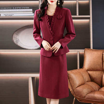 高级感正装宴会套装裙