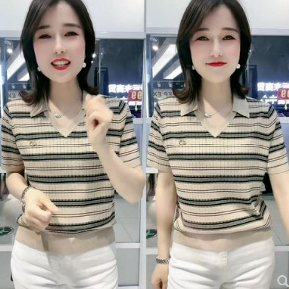 常规棉女韩系短袖纯色