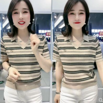 常规棉女韩系短袖纯色