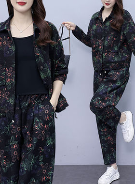 洋气减龄休闲时尚大码女装两件套
