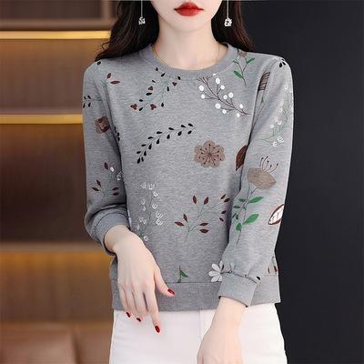 秋季纯棉上衣女士卫衣外套