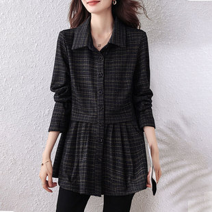 200斤胖妹妹遮肉宽松中长款 大码 衬衫 时尚 上衣女外套 专柜捡漏女装