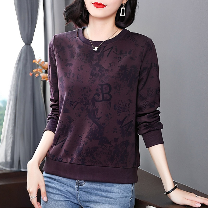 秋季上衣2025新款打底衫体恤洋气质时尚中老年妈妈装T恤女士长袖