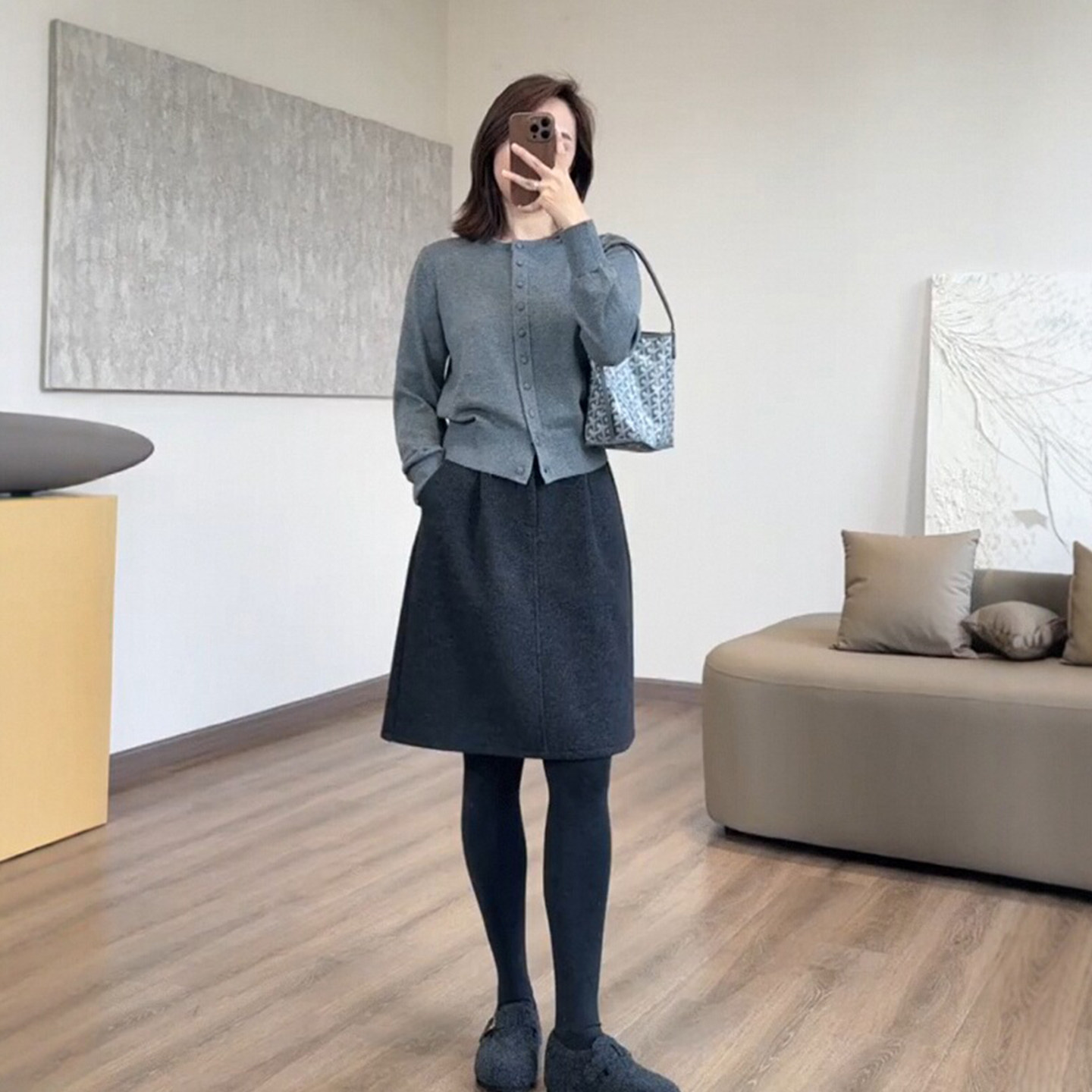 巨好看的短半裙遮胯显瘦毛呢花苞中裙冬天大码胖mm梨形伯克利裙子