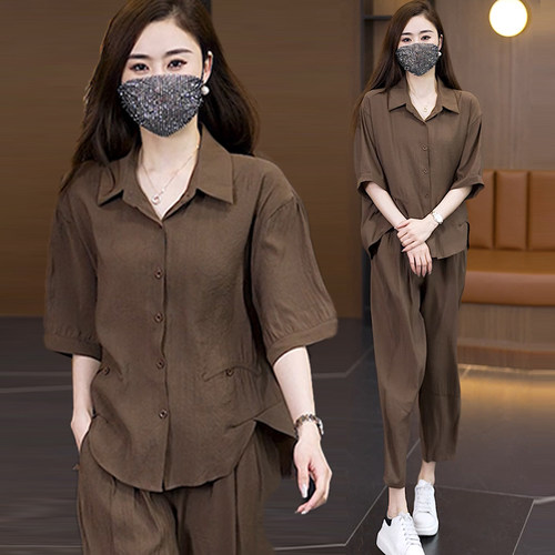 夏季两件套时尚大码女装