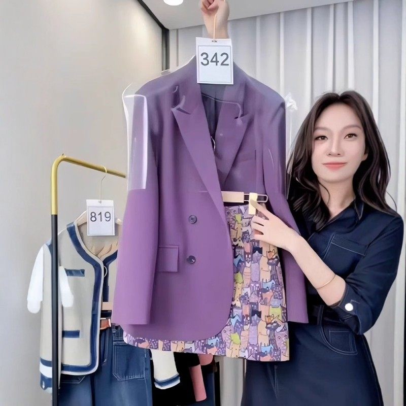 大码微胖mm套装女春秋2026巨显瘦高级感炸街西装外套半身裙两件套,女装/女士精品,时尚套装,淘宝优惠券,粉丝福利购,淘宝优惠卷