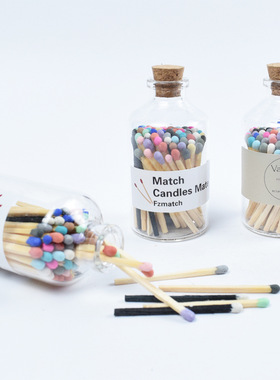 现货小玻璃瓶彩色装饰品摆件家居严选好物典雅木塞香薰玻璃罐