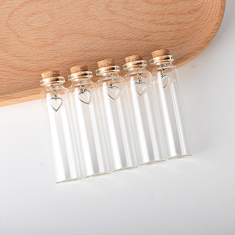 22*80卡口爱心玻璃许愿瓶10包邮