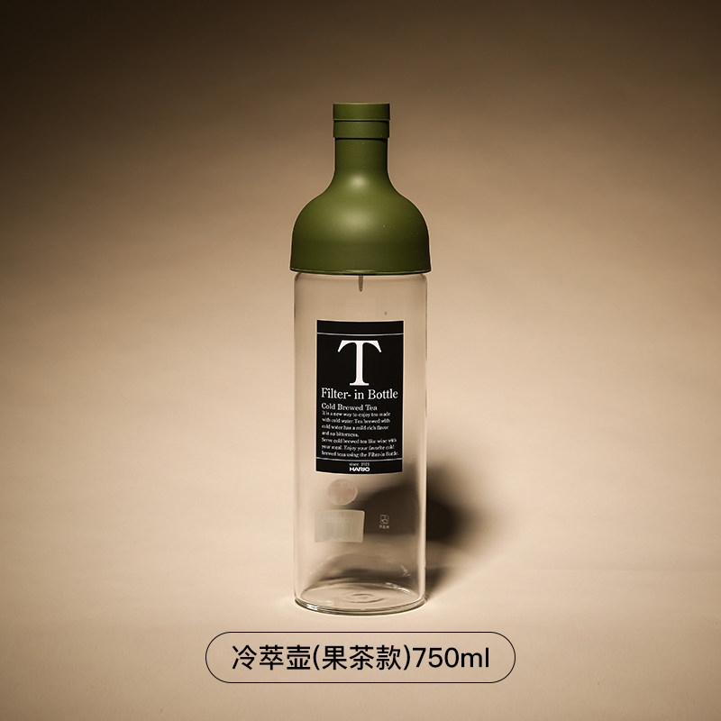 日本HARIO冷泡壶密封果茶壶冷萃壶酒瓶款耐热玻璃滤网咖啡冷水杯