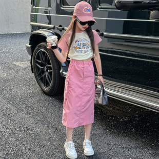 半身裙子套裝 女大童夏裝 連衣裙2025新款 洋氣女孩夏天公主裙夏季