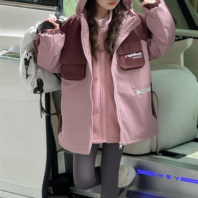 女童三合一冲锋衣冬装2025新款初中生女孩加厚上衣女大童秋冬外套