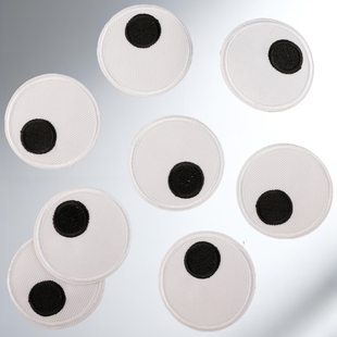 草莓电脑绣花标搞怪眼珠子刺绣贴补丁贴服装 徽布标布贴 辅料鞋